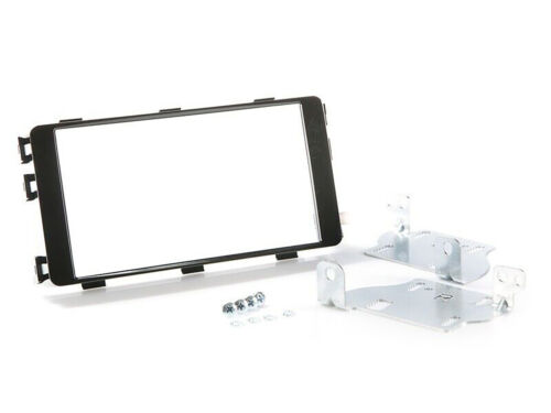 Para MITSUBISHI L200 KJOT Marco De Radio De Auto Doble DIN Negro Brillante
