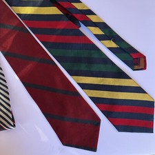 VTG Tommy Hilfiger 100 Italian Silk Mens Neck Ties Set of 2 Prep Striped EUC