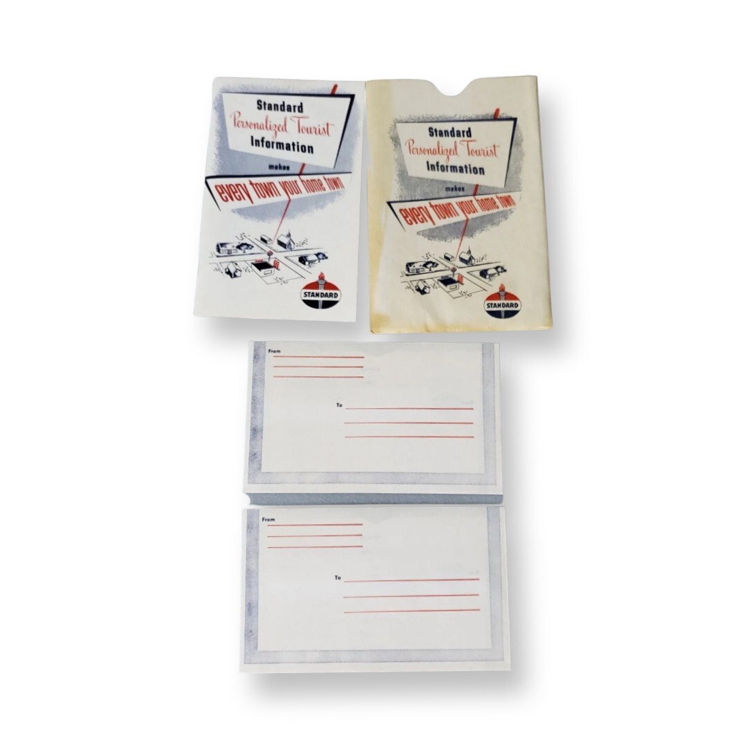 1950 Standard Oil Personalized Tourist Information Travel Expense Tracking Book