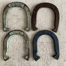 4 Vintage Non Matching Horseshoes Ringer Franklin Diamond Duluth Double Ringer
