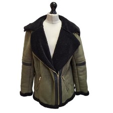 Limited Jacket Faux Fur Green Zipped Uk Women's 16 Eu 44 E835