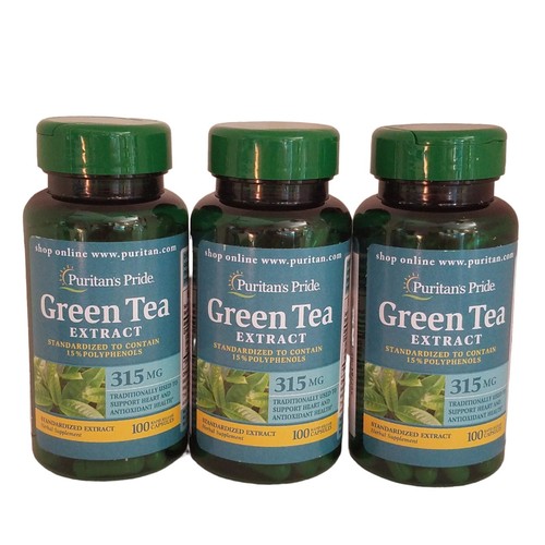 Puritan's Pride GREEN TEA EXTRACT 315 mg 3x100=300 Rapid Release Capsule 11/27 - Picture 5 of 24