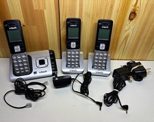 VTech DECT 6.0 Cordless Phone System w/ Answering Machine, 3 Handsets, 1-Line