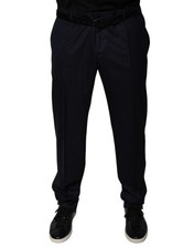 Dolce & Gabbana Dark Blue Tapered Formal Dress Men's Pants Authentic