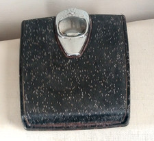 Vintage Detecto Mid Century Black Silver Specks Bathroom Scale Bubble View