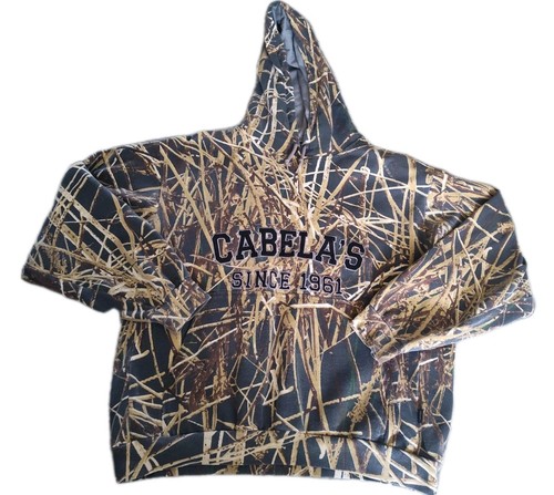 Cabelas Since 1961 Camouflage Hoodie Seclusion 3D Backwaters Camo XL Mens Hunt