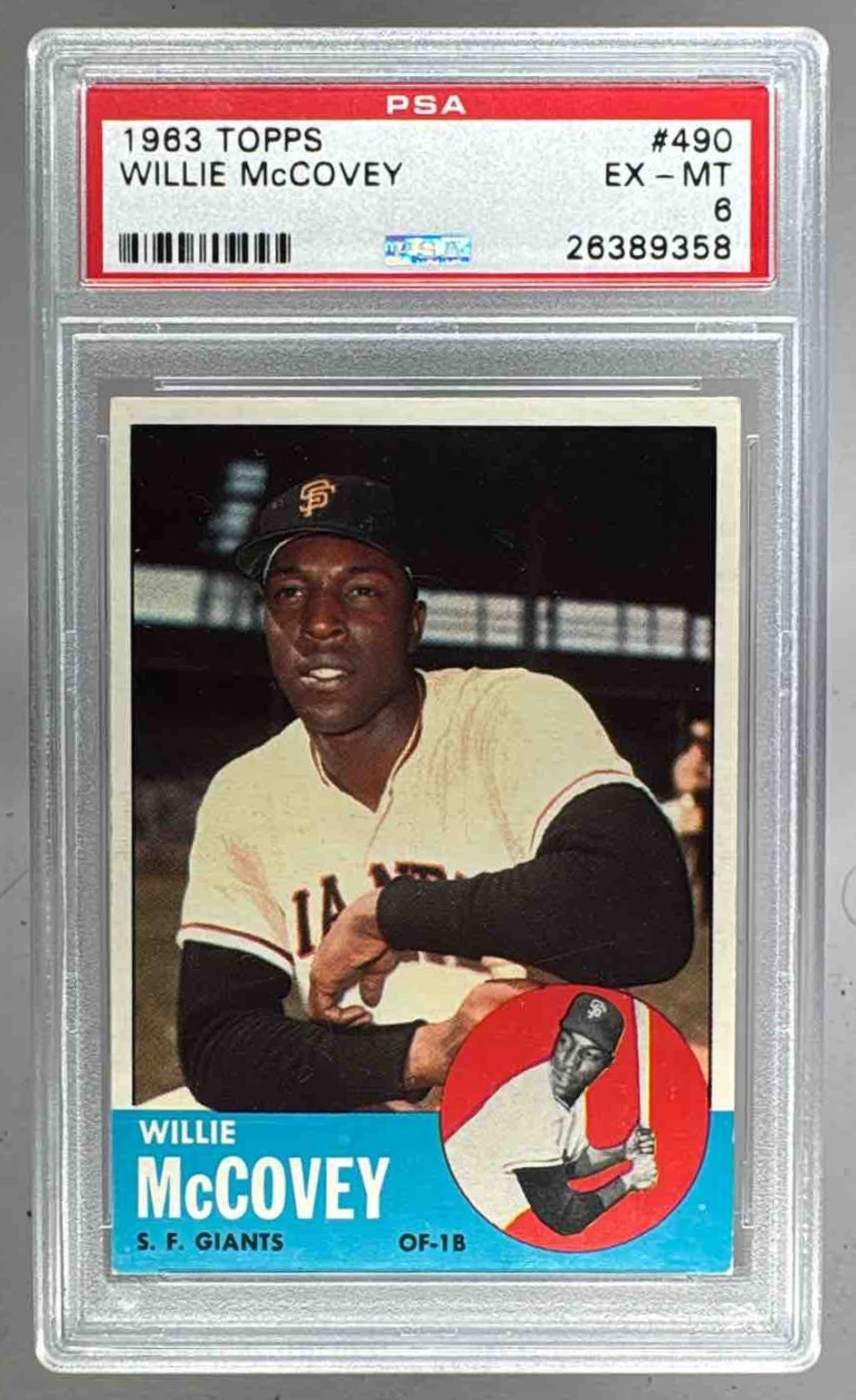1963 Topps 490 Willie McCovey PSA 6 26389358