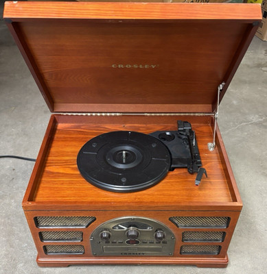Crosley CR66 All-in-One Turntable/CD/Cassette/AM-FM Radio Console