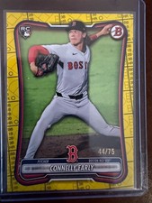 2026 Topps Bowman RC Connelly Early Yellow Scorecard SSP 44/75 Red Sox