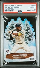 2024 TOPPS HOLIDAY EVERGREEN #EG8 JACKSON CHOURIO ROOKIE RC PSA 10