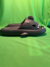 Shark Slides Adult EU 44-45 Black Gray Novelty Foam Slippers Sandals