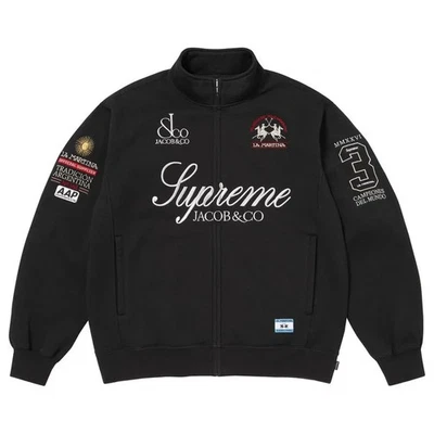 Sweat zippé Supreme x La Martina noir - Photo 1/3
