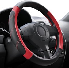 Leather Steering Wheel Cover 14 12 To 15 Inch Universal Padded Leather Steering Wheel Cover 14 12 To 15 Inch Universal Padded