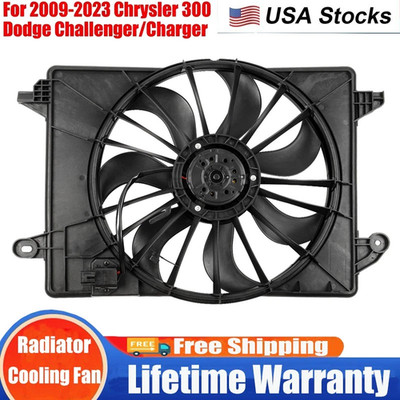Radiator Cooling Fan Assembly For Dodge Charger Challenger Chrysler 300 09-23 #