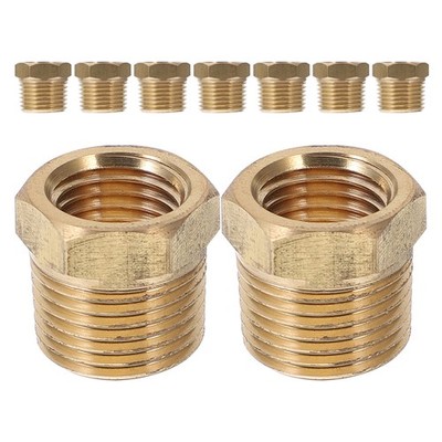 9pcs Hydraulic Brass Adapter 1/4 Inch Male 1/8 Inch Female Pipe Fitting