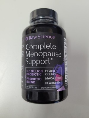 Raw Science Complete Menopause Support 60 Capsules Probiotic Black Cohosh