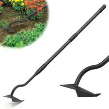 Garden Hoe, Heavy Duty Plow Hoe Garden Tool for Plowing,Cultivating, Trenching
