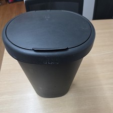 IKEA HÖLASS Black Bin with Lid Modern Stylish Waste Dustbin Home Office 8L