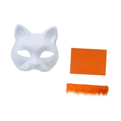 DIY Therian Kit mit Streifen Netz Blatt Kostüm Rohling Katze zum Malen für Festival