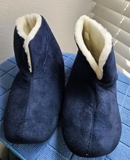 Navy Blue Women's Bootie Slippers Size M
