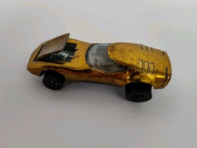 ホットウィール (Hot Wheels) 1968 U.S.A Hot Wheels Torero Gold Red Line 1968 Vtg Mattel USA White Interior