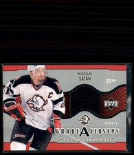 2003-04 Upper Deck Honor Roll Grade A Jerseys Miroslav Satan Jersey Buffalo