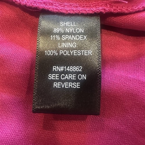 Vestido cruzado Babydoll de encaje manga acampanada Torrid 00 con volantes rosa fucsia envolvente - Imagen 10 de 11