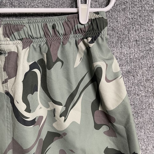 NFQ Performance Shorts Mens Sz L Green Camouflage Drawstrings - Picture 8 of 14