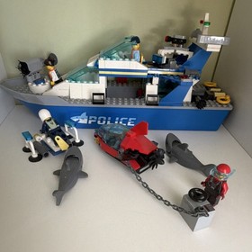 LEGO City Police Patrol Boat 60129. Built. No box and no instructions.