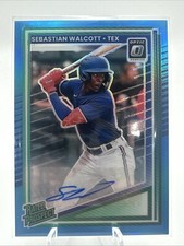 2025 Donruss Sebastian Walcott Rated Prospects Optic Signatures BLUE Auto /35