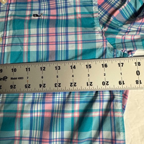Camisa de ballena de rendimiento a cuadros con botones talla M (12-14) Vineyard Vines para niños - Imagen 5 de 8