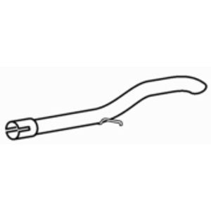 EuroFlo Exhaust Tail Pipe for Fiat Fiorino MultiJet 95 Combi 1.3 2015-2019