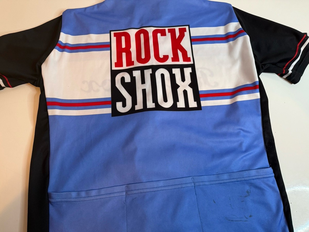 VOLER ROCK SHOX RACING サイクルジャージ Vintage Voler Rock Shox Mens Large 1/2 Zip Cycling Jersey Vented