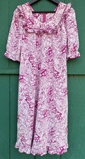 Vintage Liberty House Naturally Petite Mu  u Mu  u Dress Sz 12 Lightweight Hawaii