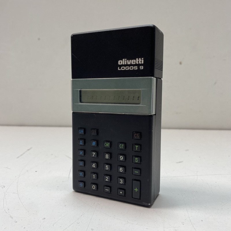 Vintage Olivetti Logos 9 Handheld Electronic Calculator For Parts or Repair