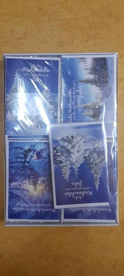 Weihnachtsposten ! 100 Stück Weihnachtskarten mit Umschlag