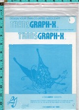 NEW Vintage TRANSGRAPH-X Design Your Own Counted Needleart 6 Plastic Graphs