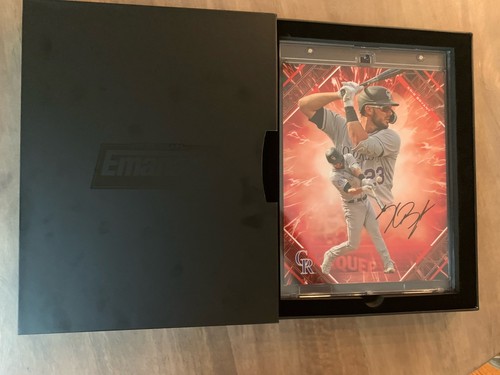 2025 Fanatics Under Wraps Emanate Kris Bryant Red Auto /5 Colorado Rockies - Picture 4 of 6