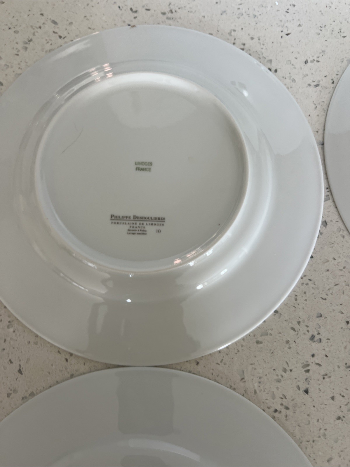 Philippe Deshoulieres Limoges France Porcelain Golf Themed 6  Plates 8.5 Inches