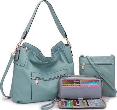 Women Large Crossbody Bag Shoulder Handbag Purse Wallet Set Hobo Tote