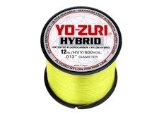 Yo-Zuri Hybrid Fluorocarbon Fishing Line 12lb 600yd High-Vis Yellow