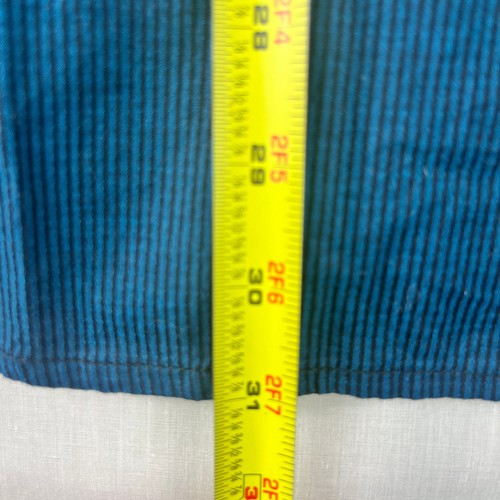 Camicia uomo nera fibbia XL blu a righe manica lunga con bottoni Y2K Rock - Foto 10 di 11