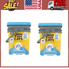 2 Pack Purina Tidy Cats Clumping Cat Litter, Glade Clear Springs Deodorizing 35L