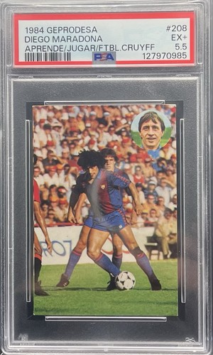 Diego Maradona 1984 Geprodesa Aprende/Jugar #208 | PSA 5.5 - NH! POP 1!