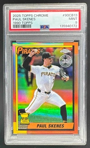 EL.196 Paul Skenes 2025 Topps Chrome #90CB-13 1990 Baseball PSA 9