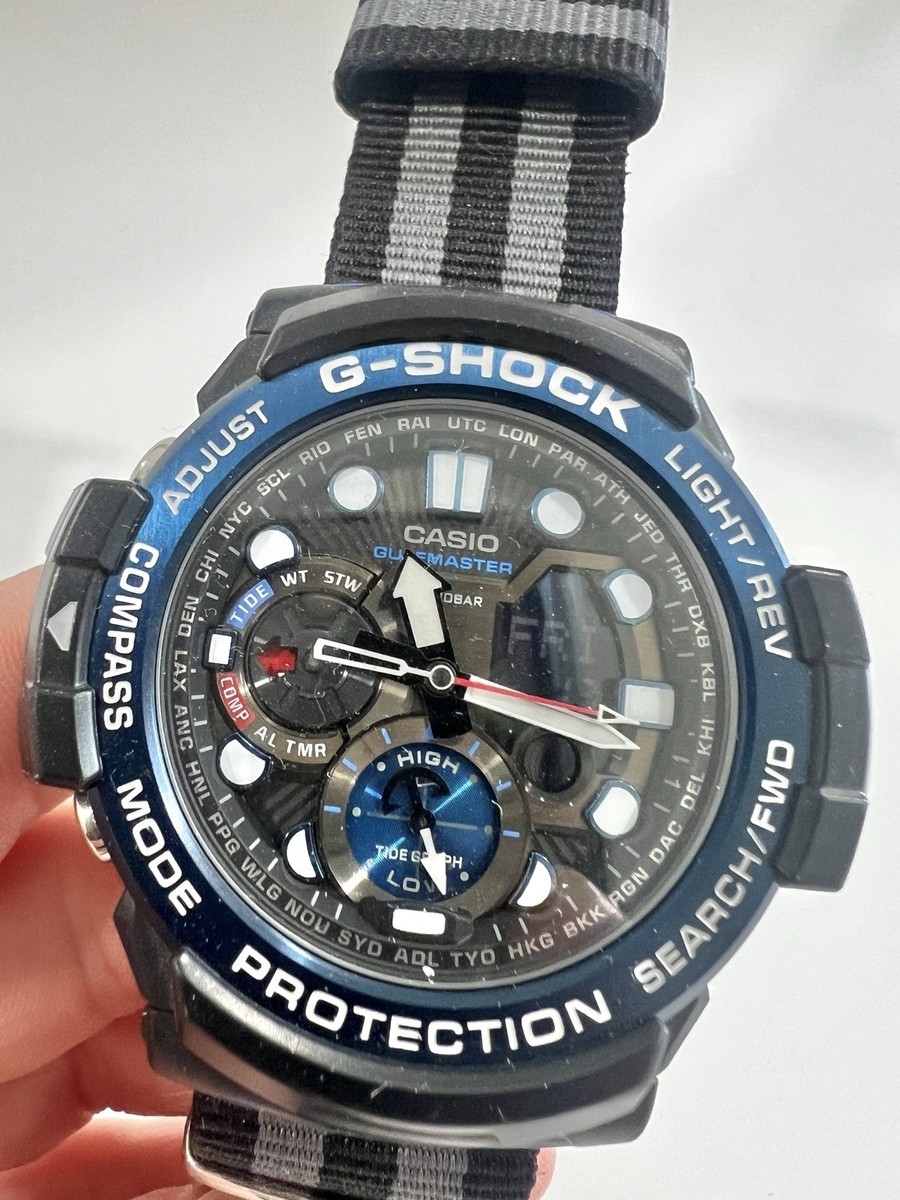 Casio G-Shock GN-1000B Gulfmaster Analog Digital Watch Twin Sensor