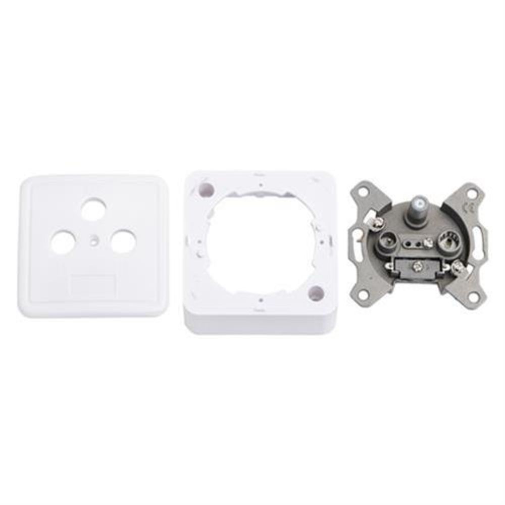 Logilink Antennensteckdose Wall Socket Frame und Cover für Sat TV Radio