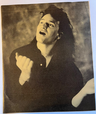 Vtg 1985 Rolling Stone Magazine Portrait, Bono, Black and White