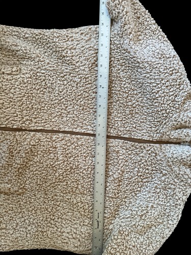 Jason Maxwell Sherpa Fleece Zip Jacket Women’s XL Beige Tan High Neck - Picture 6 of 7