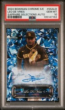 2024 BOWMAN CHROME SAPPHIRE LEO DE VRIES SAPPHIRE SELECTIONS AUTO PSA 10